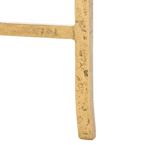 Tauri Forged Metal Round Coffee Table in Brass - The Mayfair Hall