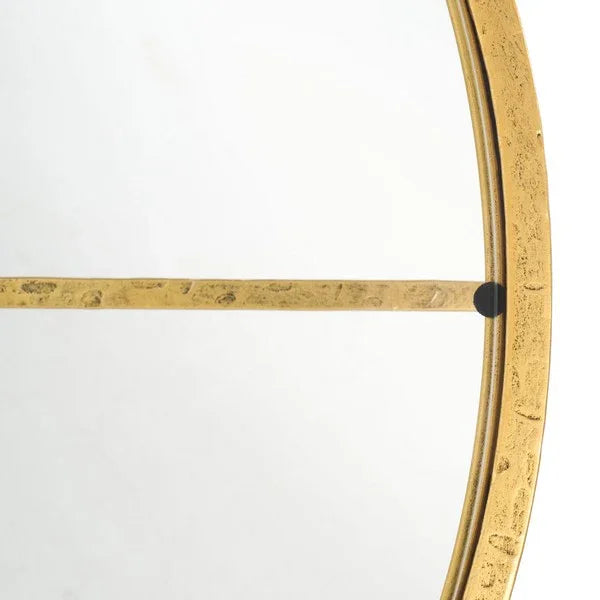 Tauri Forged Metal Round Coffee Table in Brass - The Mayfair Hall