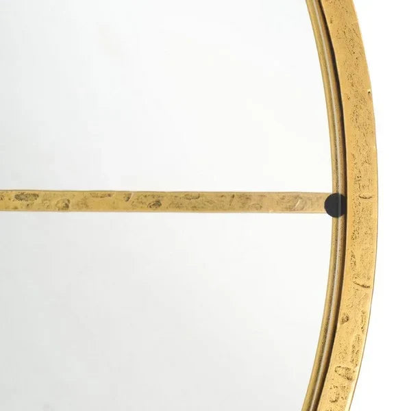 Tauri Forged Metal Round Coffee Table in Brass - The Mayfair Hall