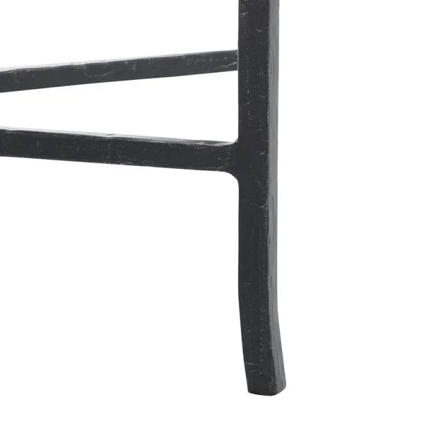 Tauri Metal Half Moon Console Table in Black - The Mayfair Hall