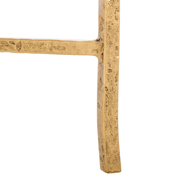 Tauri Forged Metal Square Accent Table in Brass