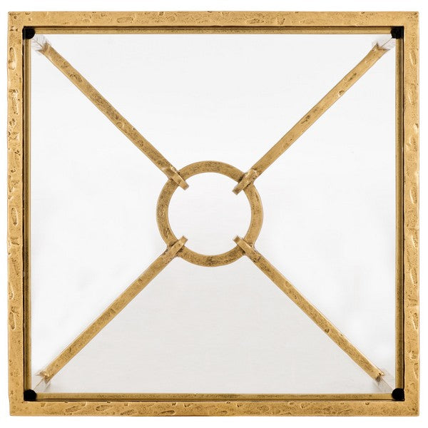 Tauri Forged Metal Square Accent Table in Brass