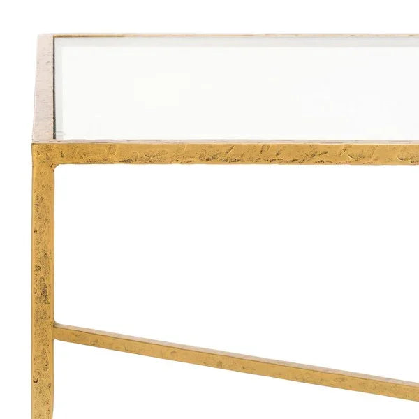 Tauri Forged Metal Coffee Table in Brass - The Mayfair Hall