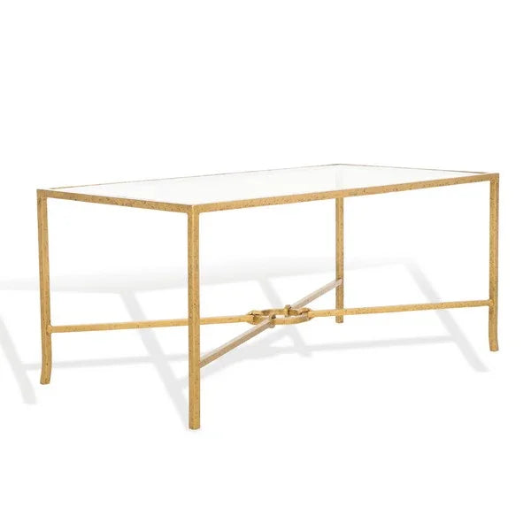 Tauri Forged Metal Coffee Table in Brass - The Mayfair Hall