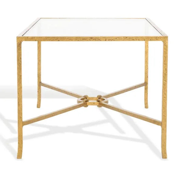 Tauri Forged Metal Coffee Table in Brass - The Mayfair Hall