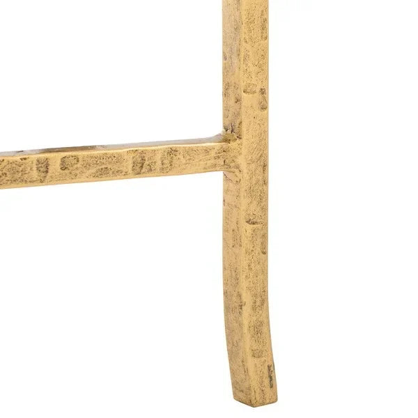 Tauri Forged Metal Console Table in Brass - The Mayfair Hall