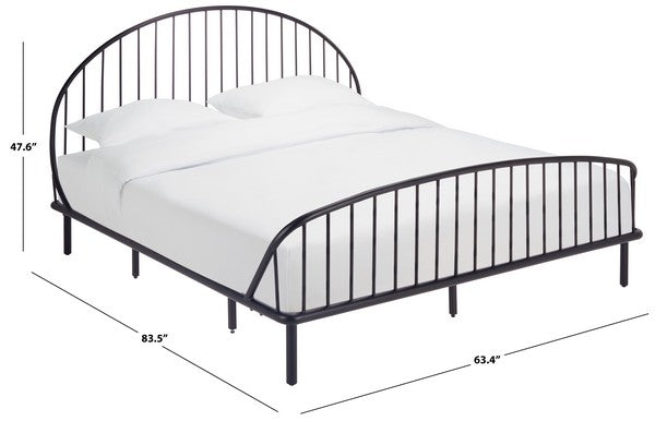 Sheeran Metal Spindle Queen Bed in Black
