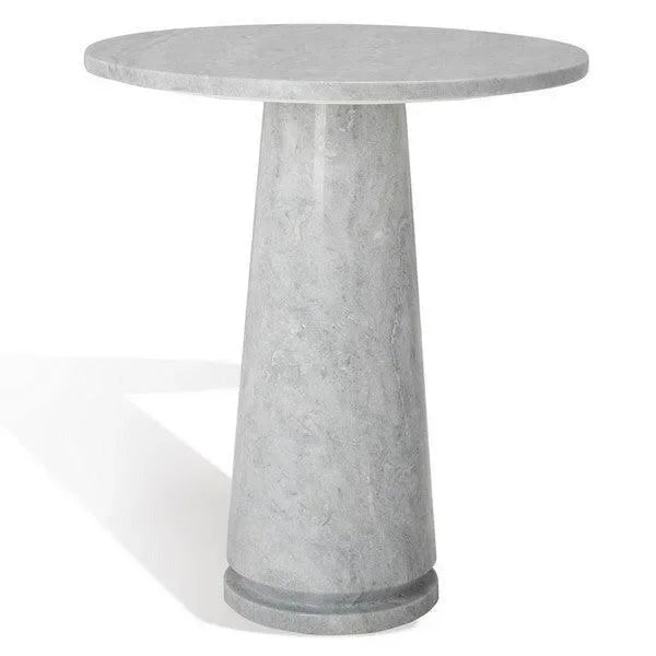 Valentia Marble Accent Table in Light Gray - The Mayfair Hall
