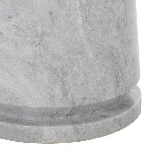 Valentia Marble Accent Table in Light Gray - The Mayfair Hall