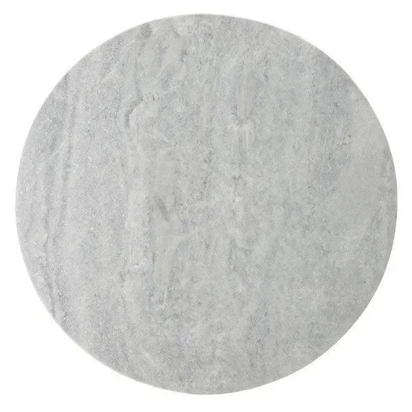 Valentia Marble Accent Table in Light Gray - The Mayfair Hall