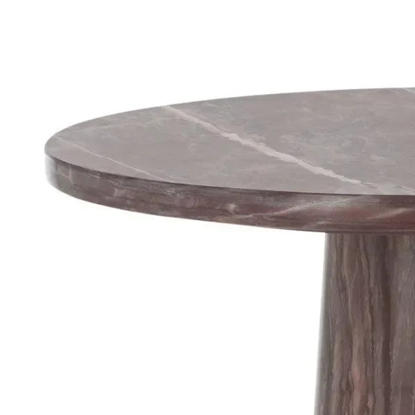 Valentia Marble Accent Table in Maroon - The Mayfair Hall