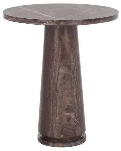 Valentia Marble Accent Table in Maroon - The Mayfair Hall