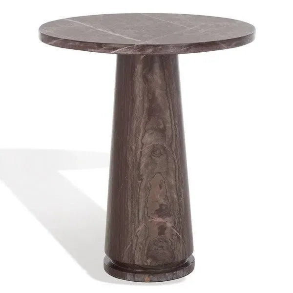 Valentia Marble Accent Table in Maroon - The Mayfair Hall