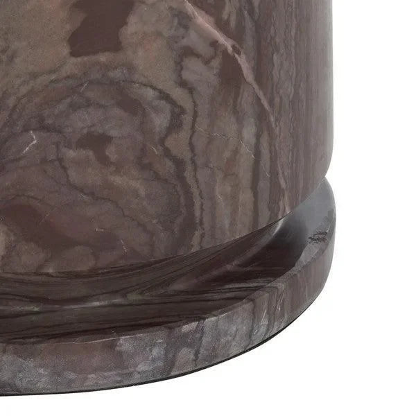 Valentia Marble Accent Table in Maroon - The Mayfair Hall