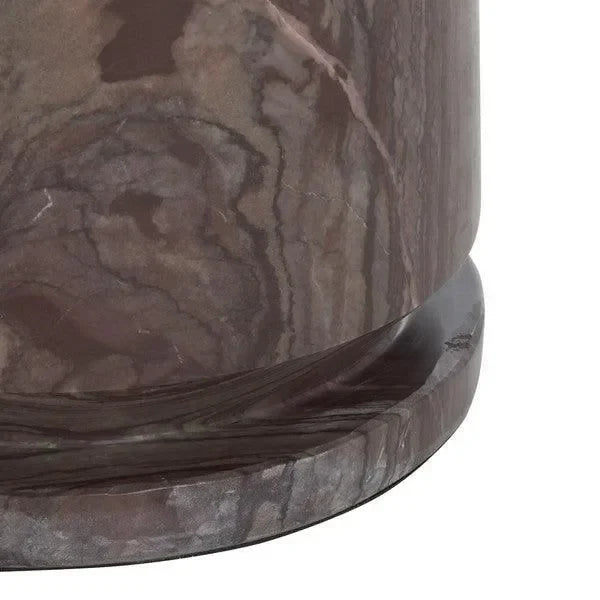 Valentia Marble Accent Table in Maroon - The Mayfair Hall