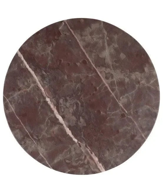 Valentia Marble Accent Table in Maroon - The Mayfair Hall