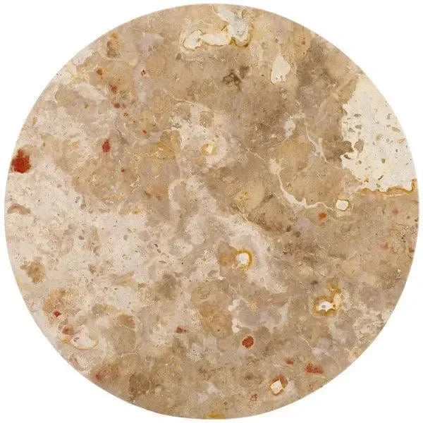 Valentia Marble Accent Table in Beige - The Mayfair Hall