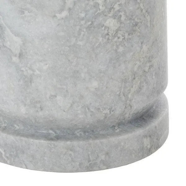 Valentia Marble Accent Table in Light Gray - The Mayfair Hall