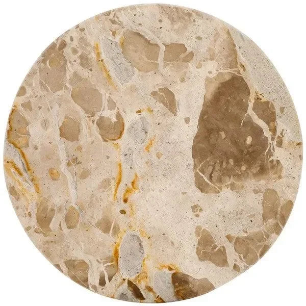 Valentia Marble Accent Table in Beige - The Mayfair Hall