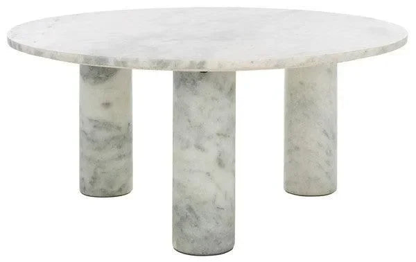 Giabella Marble Coffee Table in White - The Mayfair Hall