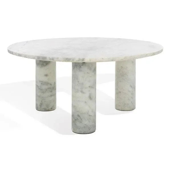 Giabella Marble Coffee Table in White - The Mayfair Hall