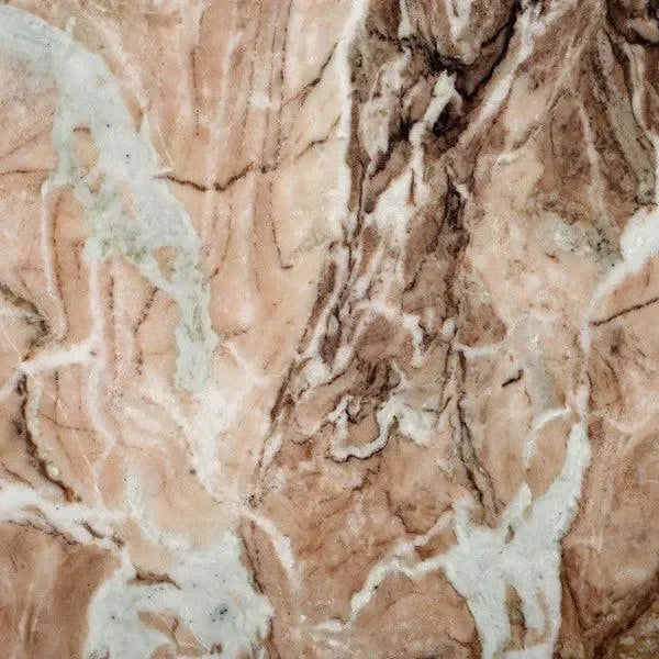 Giabella Marble Coffee Table in White and Brown - The Mayfair Hall