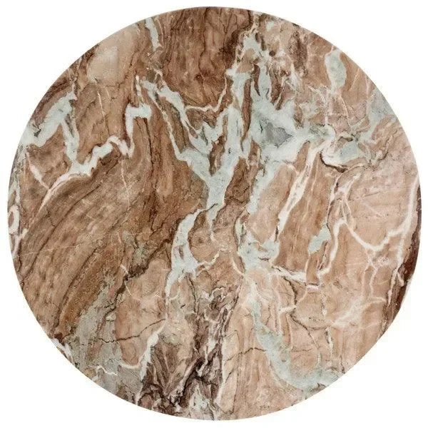 Giabella Marble Coffee Table in White and Brown - The Mayfair Hall