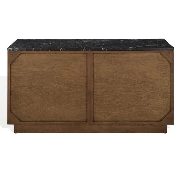 Lilybelle 4 Wood Drawer Dressser with Black Marble Top