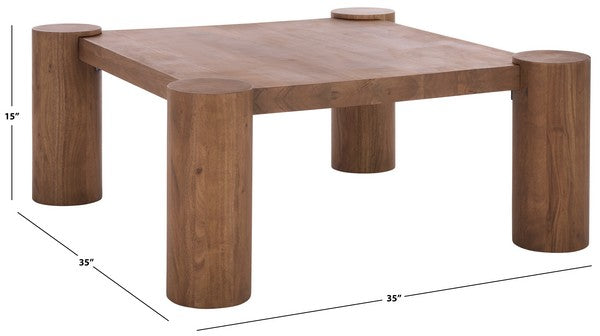 Trescott Square Wood Coffee Table in Walnut