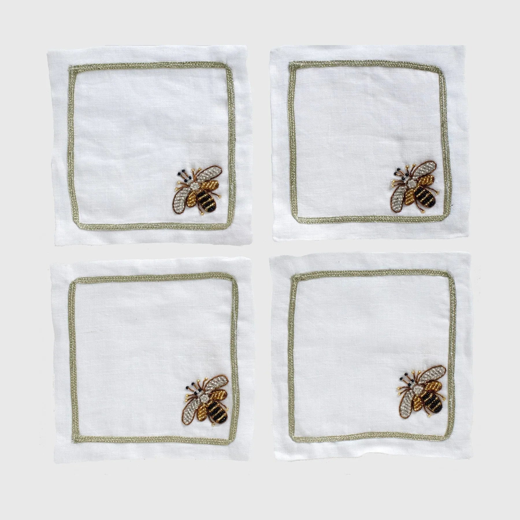 Stripey bee cocktail napkins - The Mayfair Hall