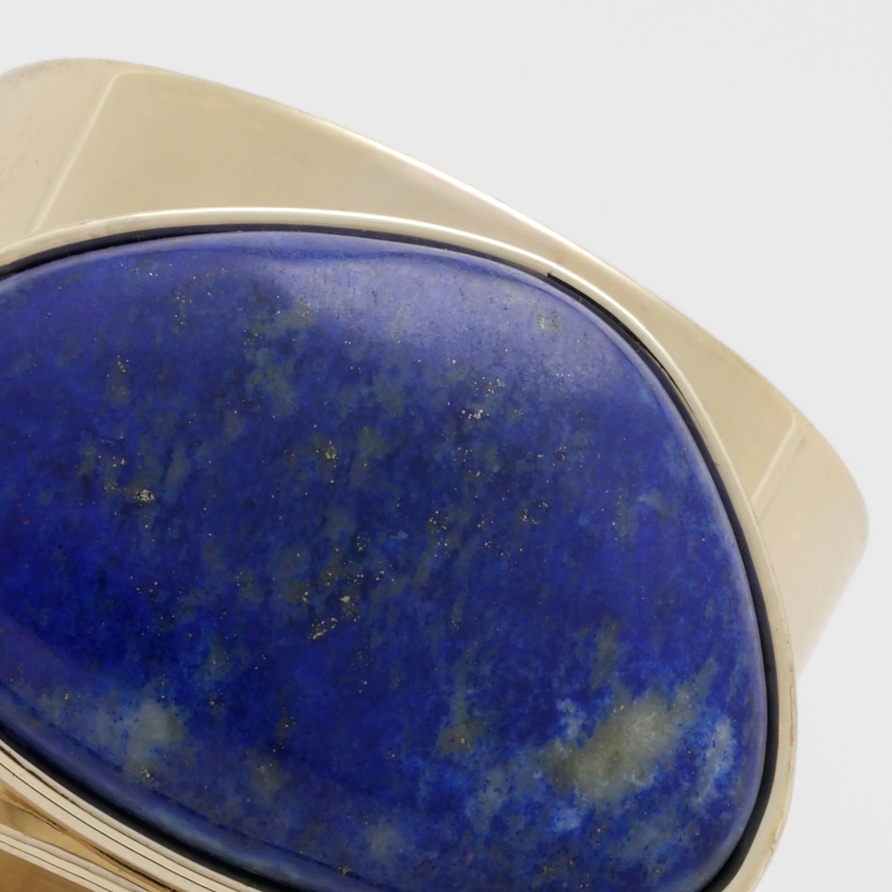Gilt edge shell napkin rings, lapis lazuli, set of two - The Mayfair Hall