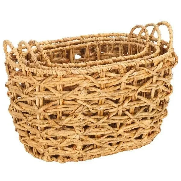 Langdon Rattan Baskets in Natural (Set of 3) - The Mayfair Hall