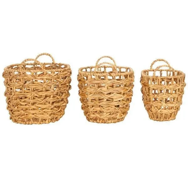 Langdon Rattan Baskets in Natural (Set of 3) - The Mayfair Hall