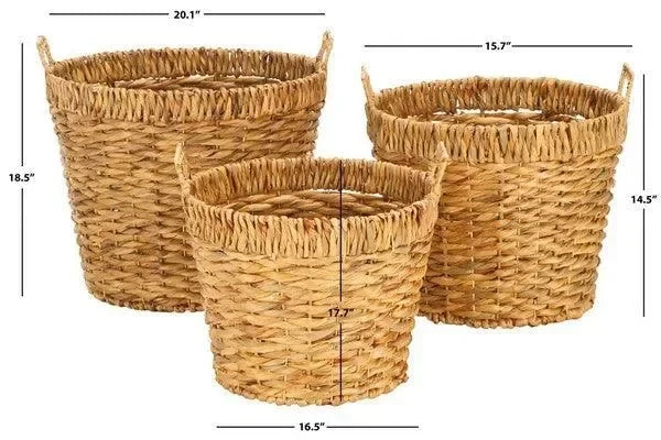 Safavieh Fenwick Natural Baskets - Set of 3