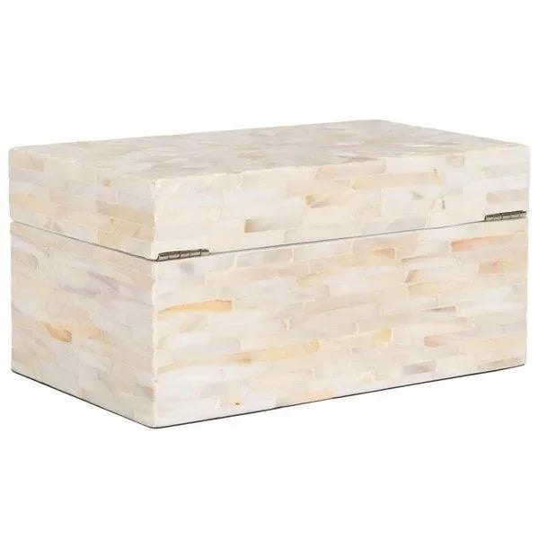 Safavieh Sabryna Champagne Mother of Pearl Boxes - Set of 2