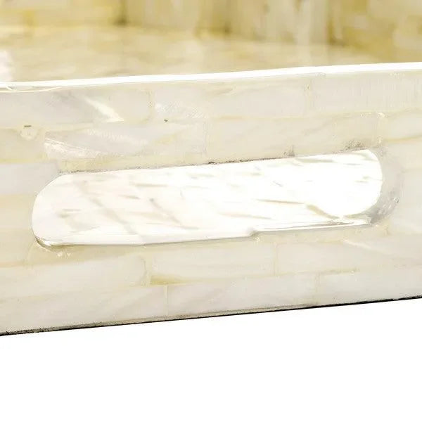 Prynne Wood Trays in Champagne Mother of Pearl (Set of 3) - The Mayfair Hall
