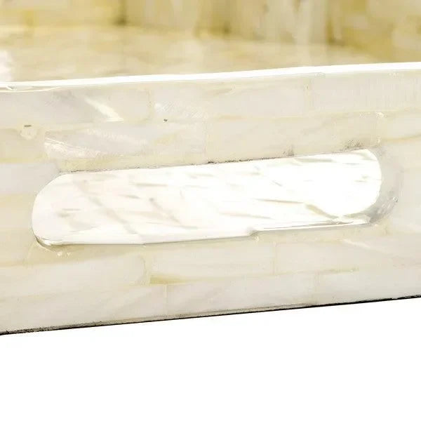 Prynne Wood Trays in Champagne Mother of Pearl (Set of 3) - The Mayfair Hall