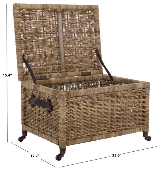 Sanaki Wood Storage Bin in Natural