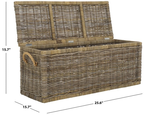Elyse Rattan Trunk in Natural Unfinished