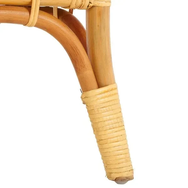 Isaiah Rattan Storage Unit in Natural with 2 Tier Shelves - The Mayfair Hall