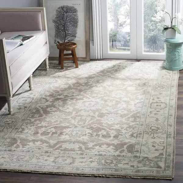 Sivas Wool Rug in Gray and Ivory - The Mayfair Hall
