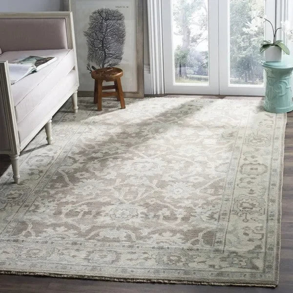 Sivas Wool Rug in Gray and Ivory - The Mayfair Hall