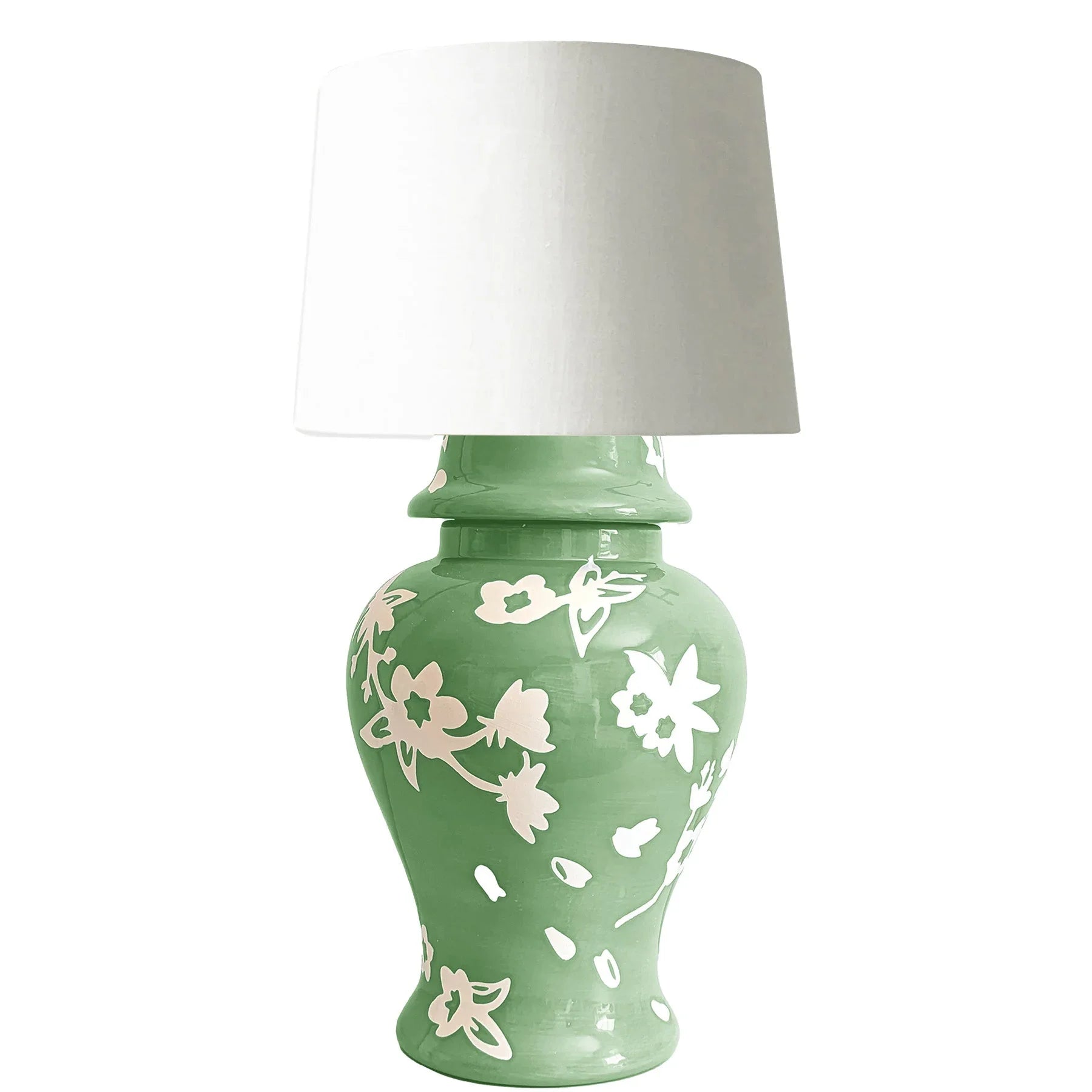 Sakura Ginger Jar Lamp in Cabbage Patch Green - The Mayfair Hall