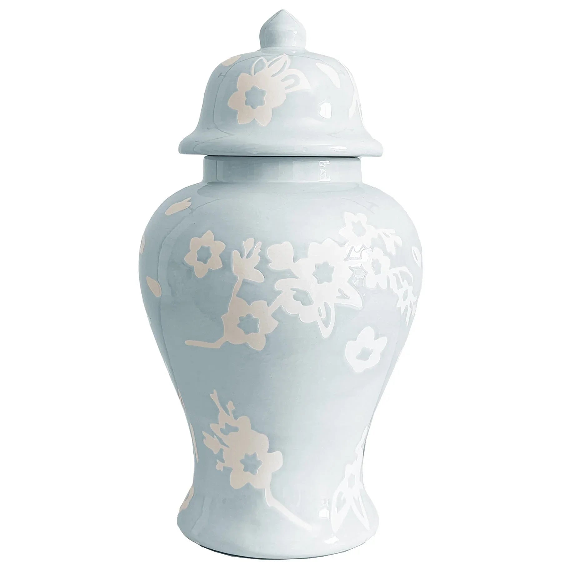 Sakura Ginger Jars in Hydrangea Light Blue - The Mayfair Hall