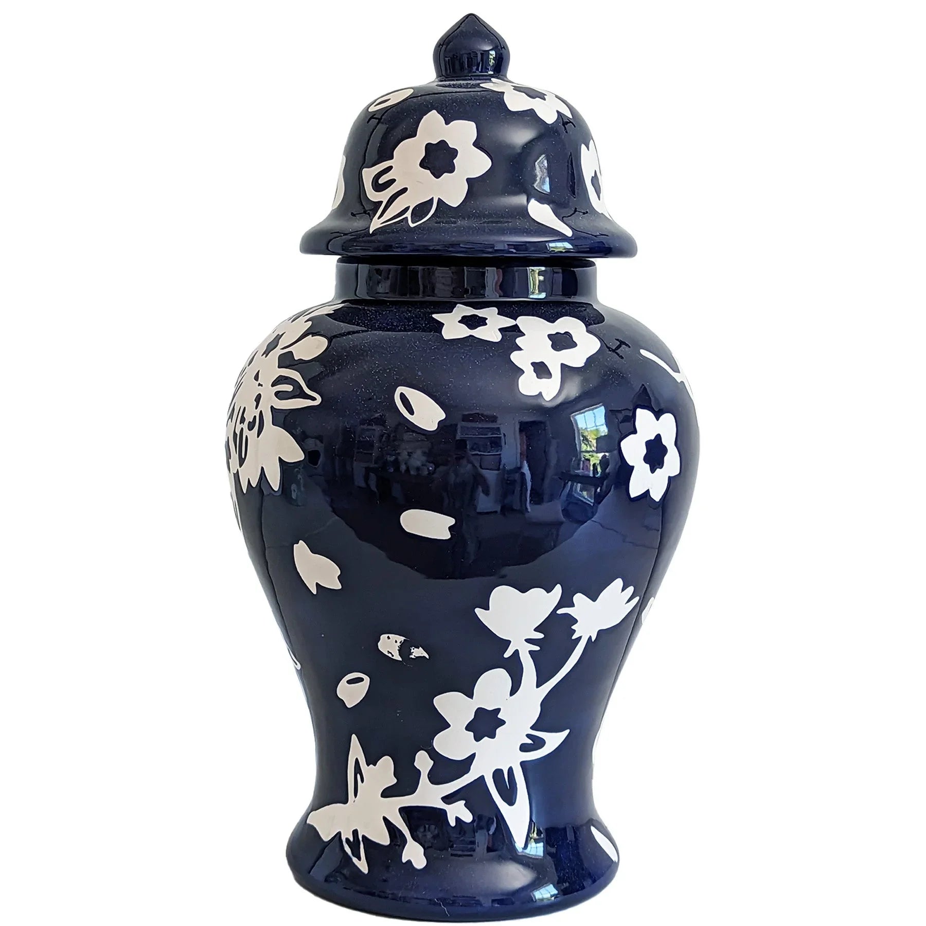 Sakura Ginger Jars in Navy Blue - The Mayfair Hall