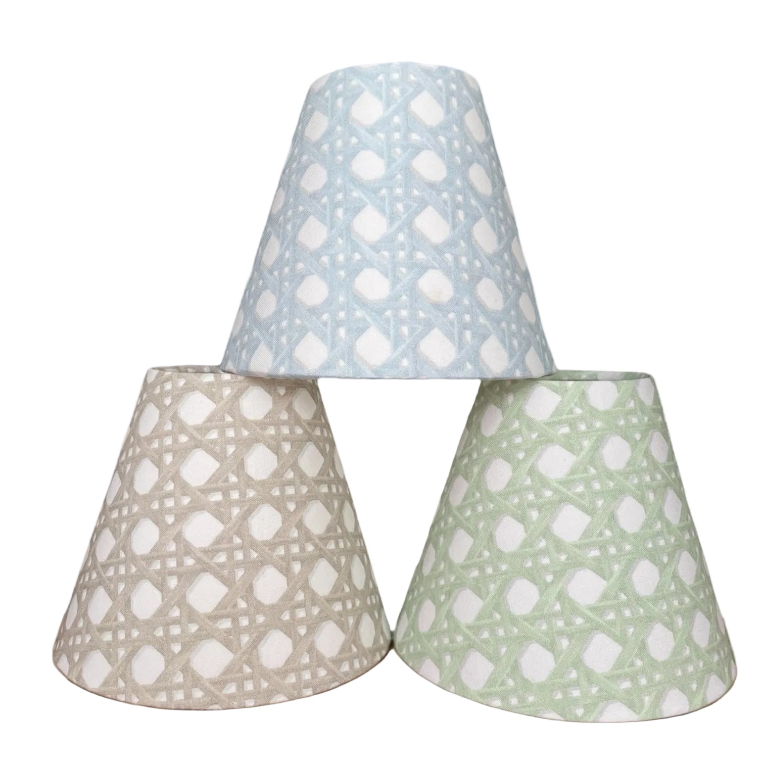 Blue Rattan Sconce Shade in Sally