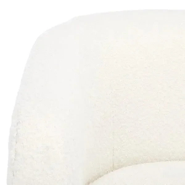 Sammie Boucle Accent Chair in Ivory - The Mayfair Hall