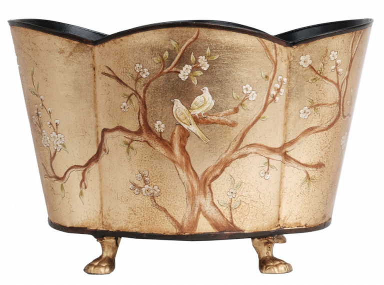 Gold Leaf Quatrefoil Planter (2 Sizes)