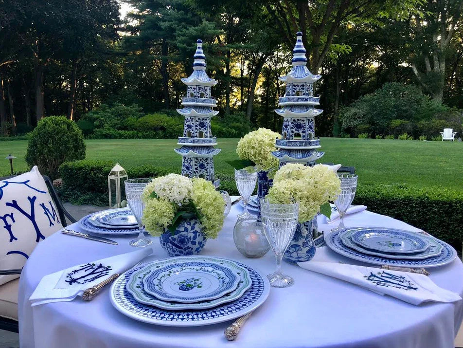 Floral Cache Pot Melamine Dinnerware Collection - The Mayfair Hall