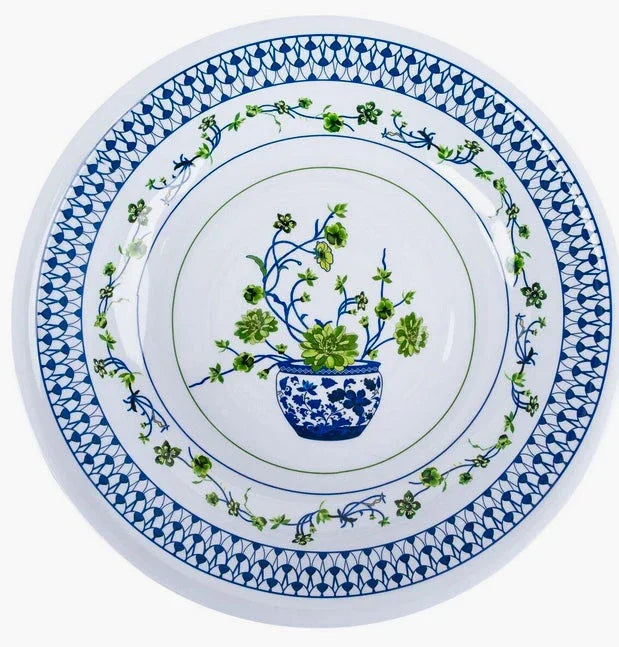 Floral Cache Pot Melamine Dinnerware Collection - The Mayfair Hall